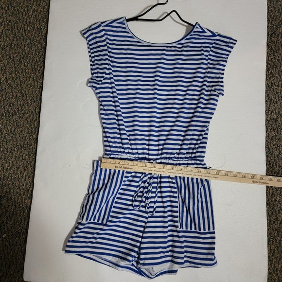 Super Cute Blue and White Stripe Romper Unbranded - Picture 7 of 9